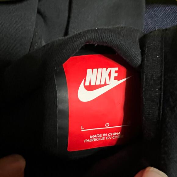 Nike Sportswear Tech Hoodie Womens Large Fleece Cape Sweatshirt Zip Black 655765 - Picture 6 of 8